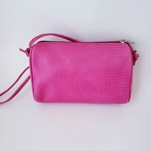 Vintage Austin Designs Pink Leather Crossbody Bag